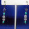 Turquoise and Rose Quartz Dangle Earrings